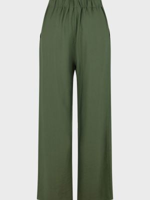Зеленые льняные брюки Naf Naf