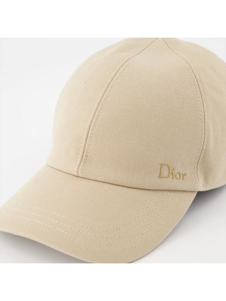 Gorra de algodón Dior beige