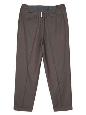 Pantalon large plissé Magliano marron