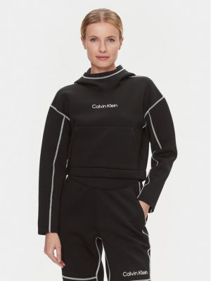 Majica dugih rukava sa dugačkim rukavima bootcut Calvin Klein Performance crna