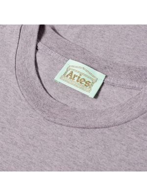 Меланжевая футболка Aries серая