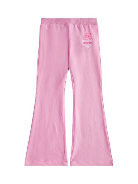 Bomuld træningsbukser for piger Moschino Kids pink