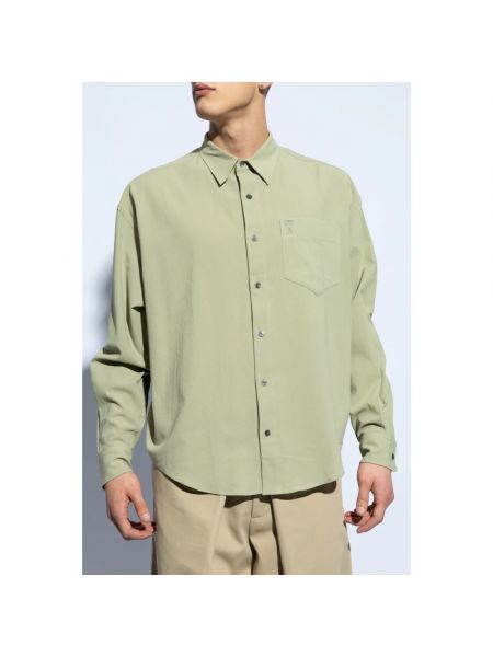 Camisa de algodón Ami Paris verde