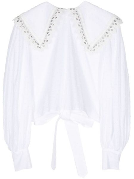 Памучна блуза Charles Jeffrey Loverboy бяло