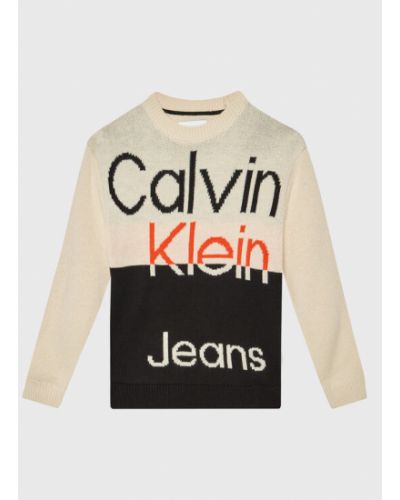 Calvin Klein Jeans Sweater IB0IB01364 Bézs Regular Fit