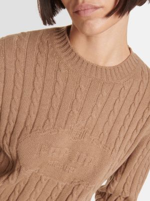 Džemper od kašmira Prada smeđa