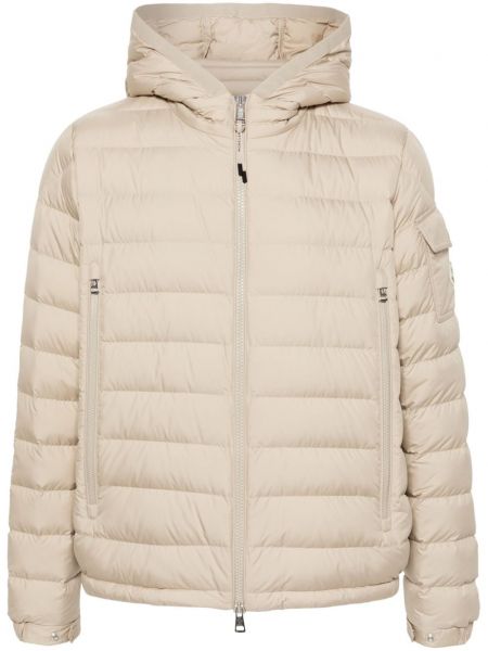 Kapitone ceket Moncler bej