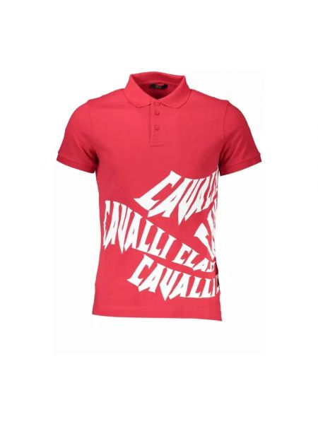 Poloshirt mit print Cavalli Class rot