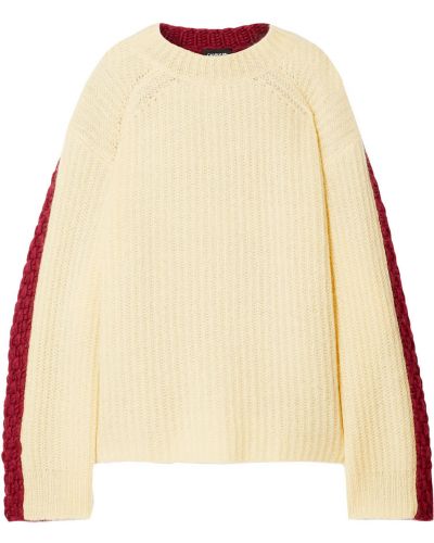 Sweter wełniany moherowy Calvin Klein 205w39nyc, żółty