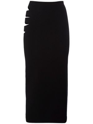 Spódnica midi z wiskozy Alessandro Vigilante czarna
