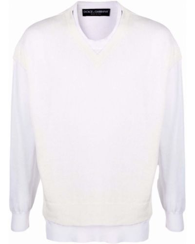 Jersey de punto de tela jersey Dolce & Gabbana blanco