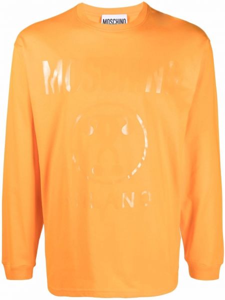 Camiseta con estampado Moschino naranja