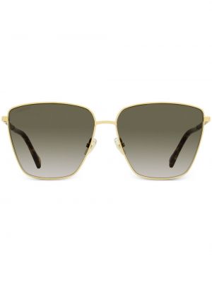 Okulary przeciwsłoneczne oversize Jimmy Choo Eyewear złote