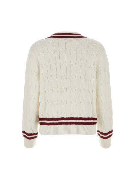 Sweter z dekoltem w serek Sporty And Rich biały