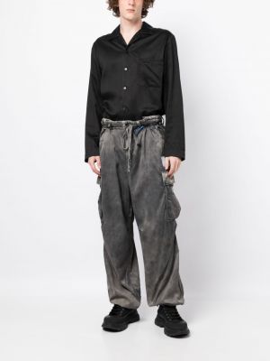 Kalhoty relaxed fit Maison Mihara Yasuhiro šedé