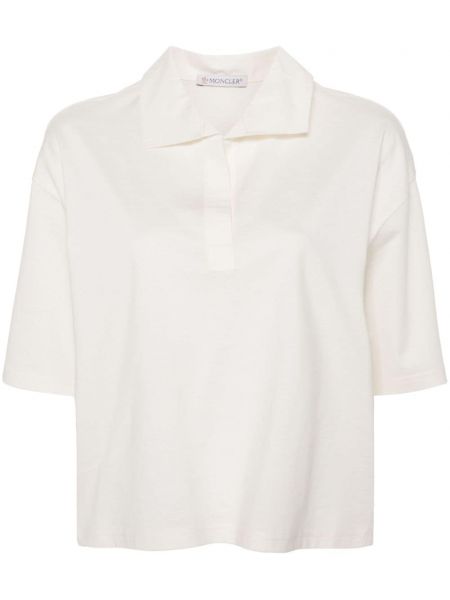 Поло тениска от джърси Moncler бяло