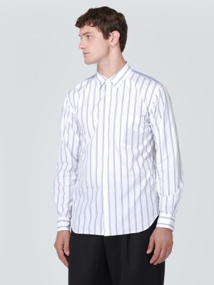 Camisa de algodón a rayas Comme Des Garçons Homme Deux blanco