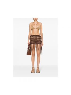 Mini falda de punto Frankies Bikinis marrón