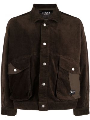 Jacke mit geknöpfter aus baumwoll Five Cm braun