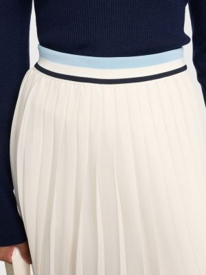 Plisovaná midi sukňa Moncler biela
