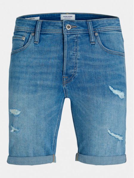 Priliehavé džínsové šortky Jack&jones modrá