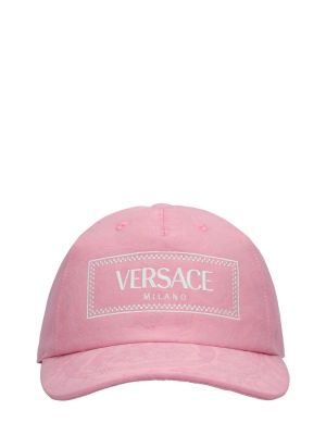 Cappello con visiera in tessuto jacquard Versace