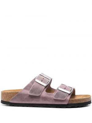 Usnjene sandali Birkenstock vijolična