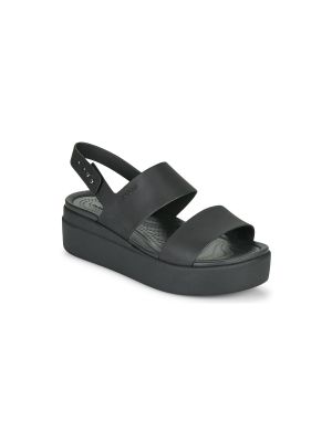 Sandale cu pană Crocs negru