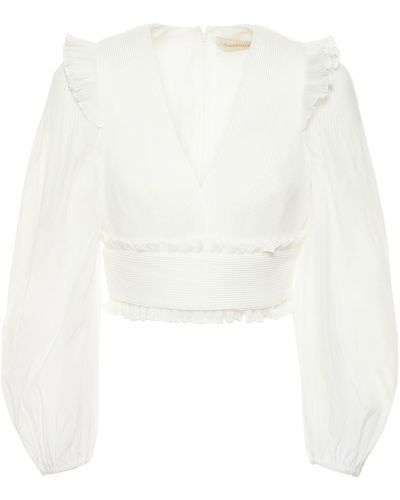 Koszula plisowana Zimmermann biała