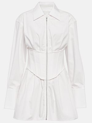 Mini vestido de algodón Dion Lee blanco