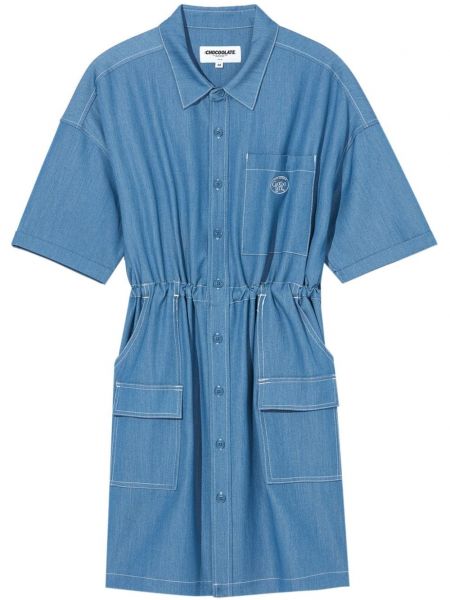 Košilové šaty :chocoolate modré