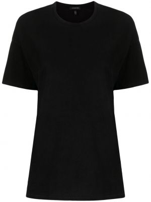 Kokvilnas kašmira t-krekls R13 melns
