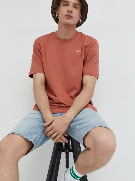 Tricou cu croială lejeră Adidas Originals portocaliu