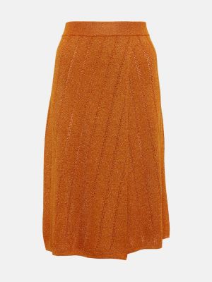 Midi sukně Dodo Bar Or oranžové