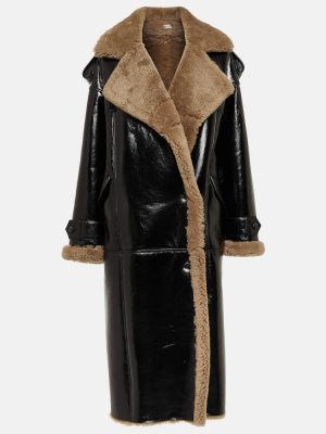 Kožený kabát The Mannei hnědý