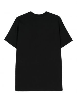 Medvilninis siuvinėtas marškinėliai Family First juoda