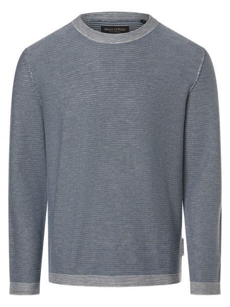 Dzianinowy sweter bawełniany Marc O'polo niebieski