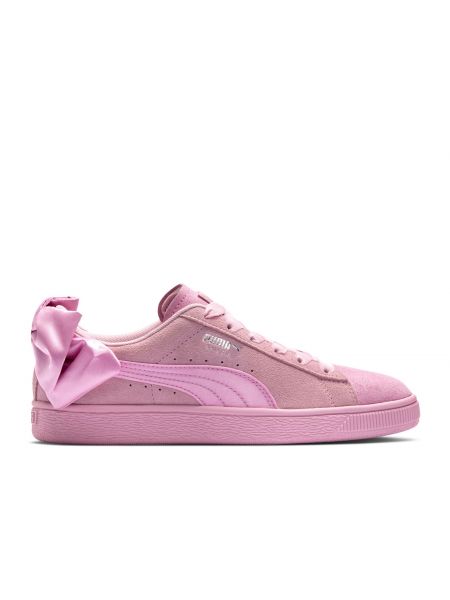 Замшевые кроссовки с бантом Puma Suede розовые