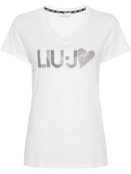 Тениска с принт Liu Jo бяло