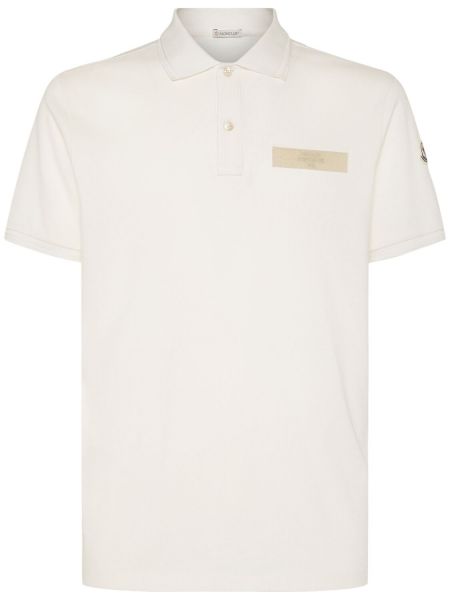 Poloshirt i bomuld Moncler hvid