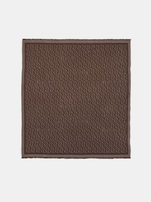 Pañuelo de tejido jacquard Naulover marrón