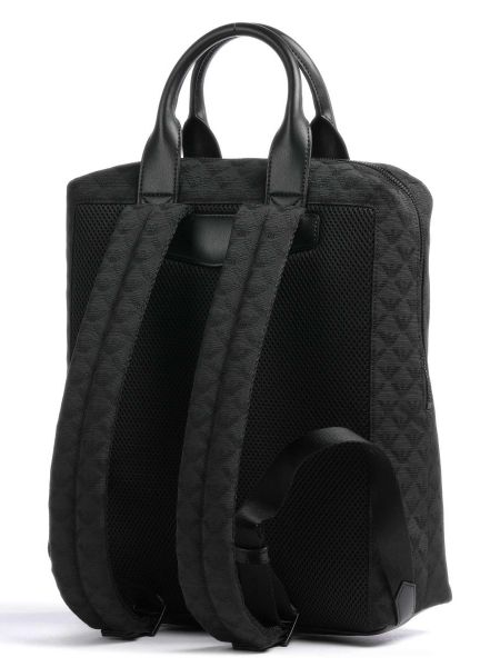 Хлопковый рюкзак Emporio Armani черный