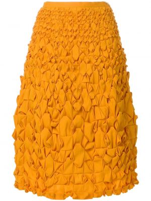Rozšířená sukně Issey Miyake Pre-owned - žlutá