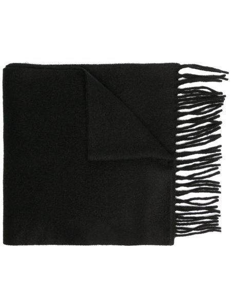Кашмирен шал бродиран Polo Ralph Lauren черно