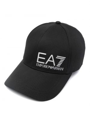 Șapcă cu broderie din bumbac Ea7 Emporio Armani