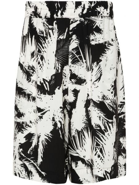 Kratke hlače s potiskom z abstraktnimi vzorci Laneus črna