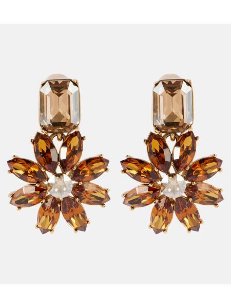 Pendientes de cristal Oscar De La Renta dorado