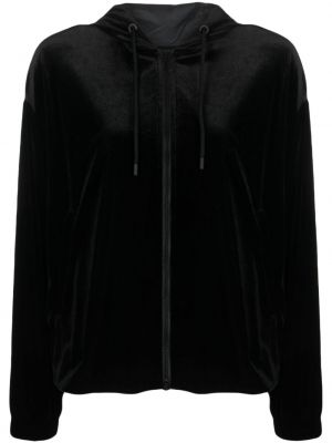 Mikina s kapucí na zip Emporio Armani černá