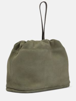 Велурени чанта тип „портмоне“ Loro Piana зелено