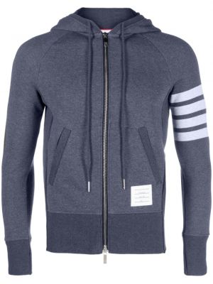 Prugasta hoodie s kapuljačom Thom Browne siva